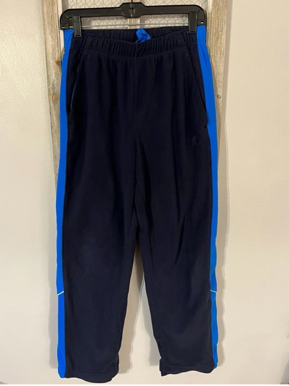 RBX Black Performance Track Pants with Blue Drawcord